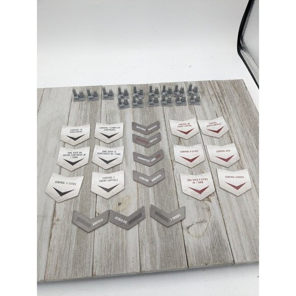 Risk 2008 Board Game Replacement Parts Pieces Dice Major Minor Objectives Cities - Picture 1 of 9